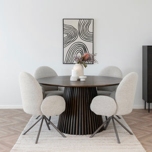 Lana spisebordsstol - bouclé