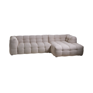 KENDALL 3-sits Soffa / Schäslong Höger – Bouclé/ Beige