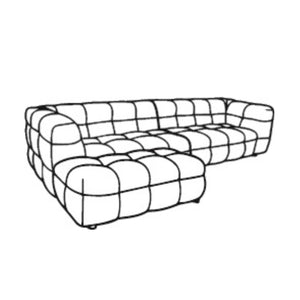 KENDALL 3-sits Soffa / Schäslong Vänster – Bouclé/ Beige