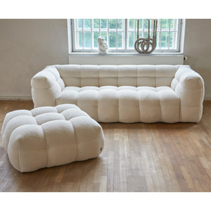 KENDALL Creme 3-personers sofa – Teddy