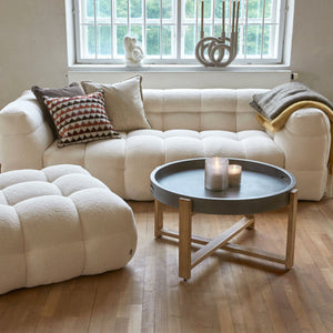 KENDALL Creme 3-personers sofa – Teddy